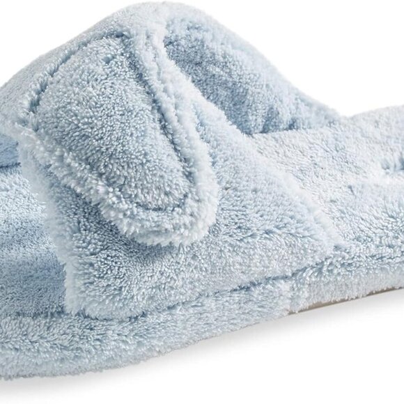 Women's Spa Slide Slipper Fabric Memory Foam Arch Support Indoor Outdoor Comfort